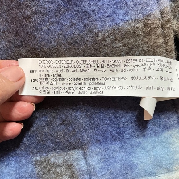 ZARA Wool Button Front Plaid Collared Shacket w/ Pockets Fully Lined US Sz S - Picture 8 of 10